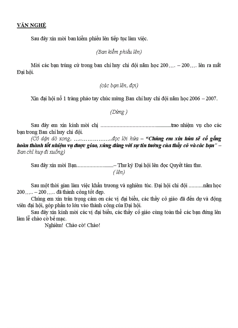 image for page Tiến trình đại hội Chi đội