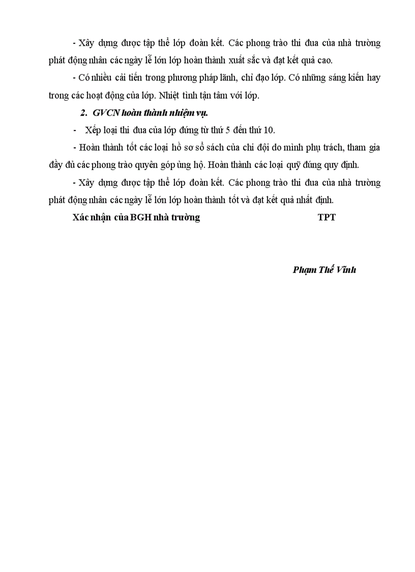 image for page Tiêu chí xếp loại thi đua của các lớp