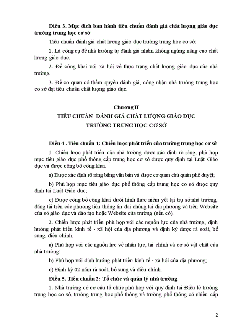 image for page Tiêu chuẩn đánh giá chất lượng GD trường THCS