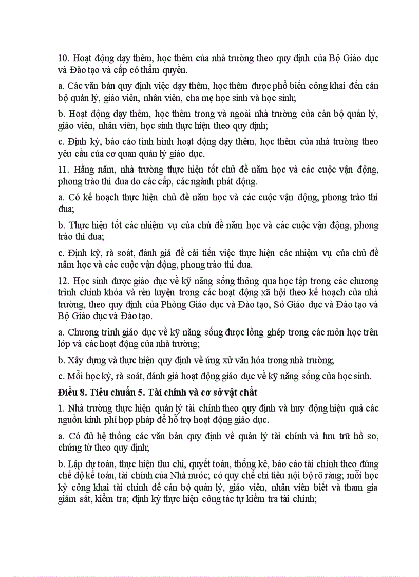 image for page Tiêu chuẩn đánh giá