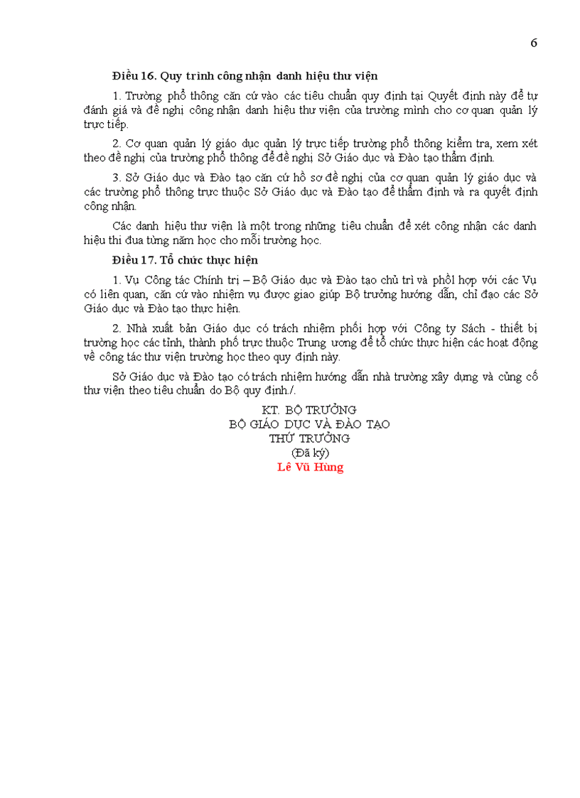 image for page Tiêu chuẩn thư viện trường PT