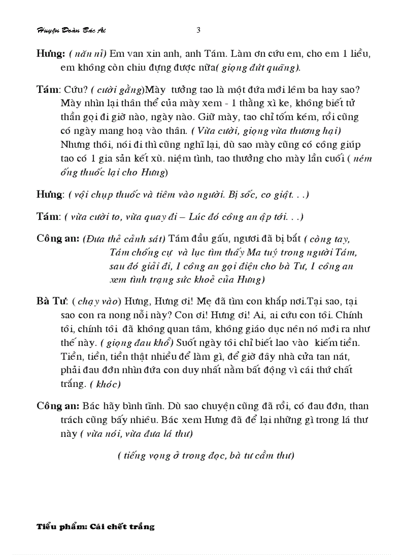 image for page Tiểu phẩm Cái chết trắng Ma tuý