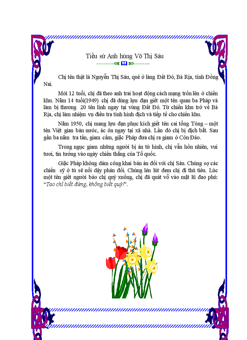image for page Tiểu sử các anh hùng nhỏ tuổi