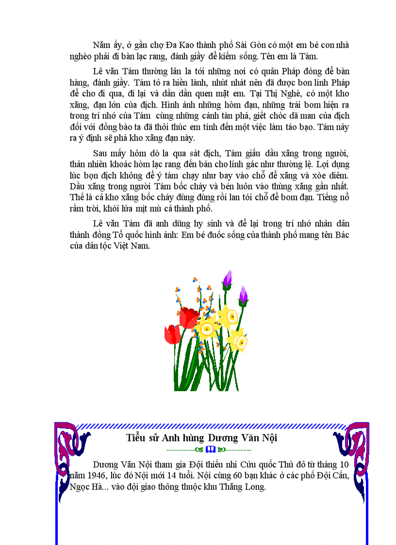image for page Tiểu sử các anh hùng nhỏ tuổi