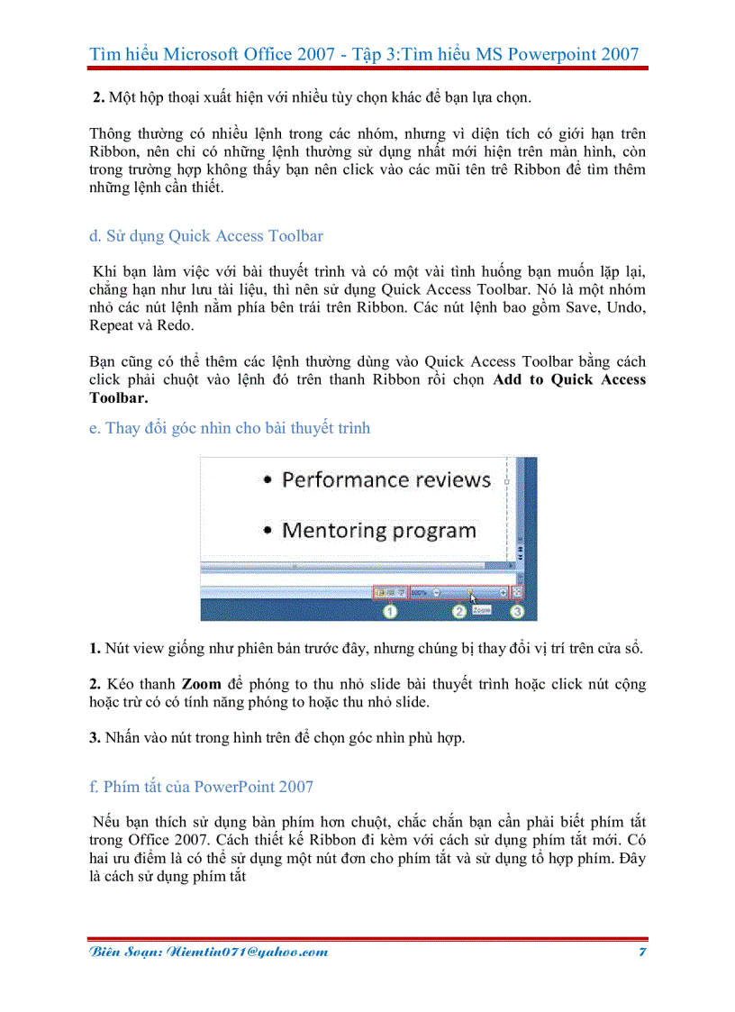 image for page Tìm hiểu Powerpoint 2007