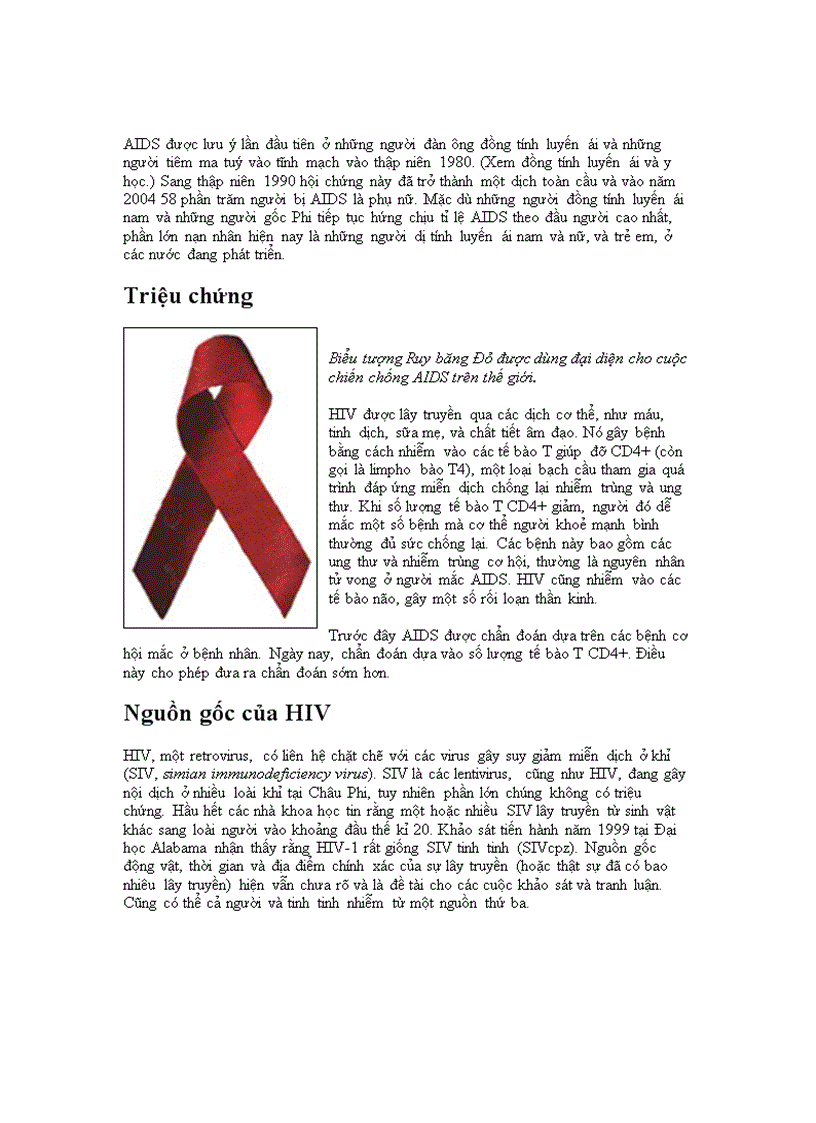 Tìm hiểu về HIV AIDS