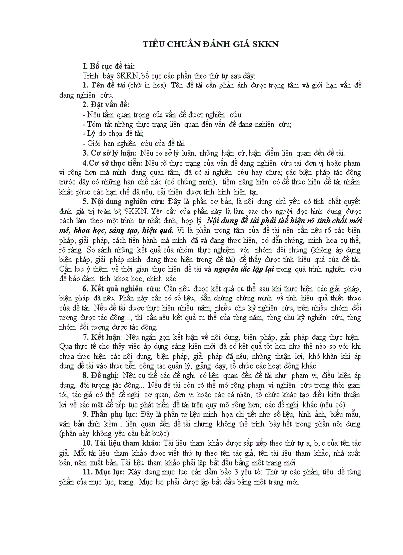 image for page Tiêu chuẩn đánh giá SKKN 1