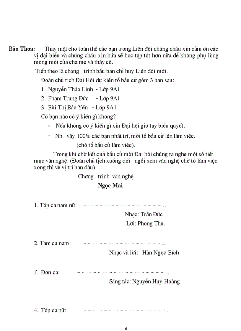 image for page Tiền trình đại hội liên đội 1