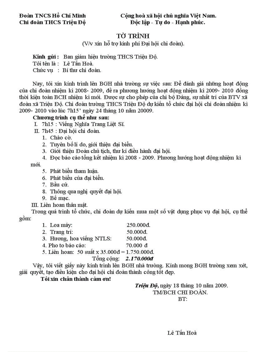 image for page To trinh dai hoi chi doan