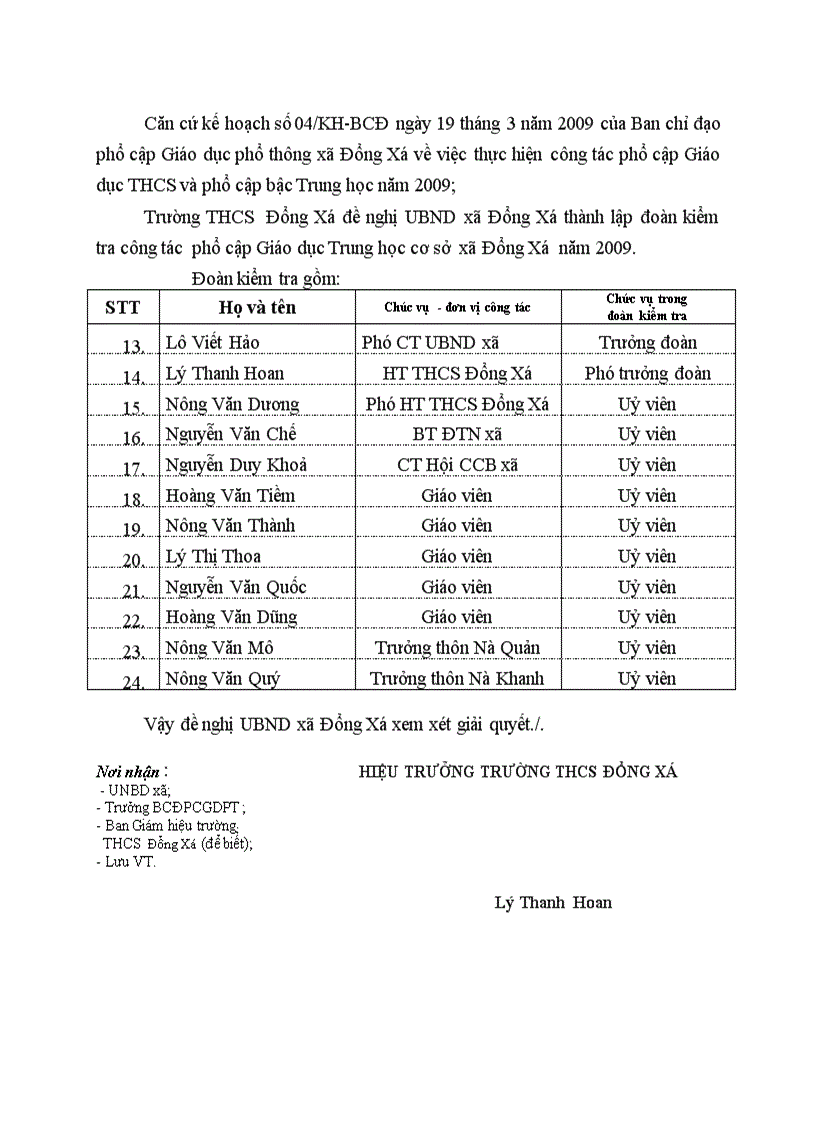 image for page Tờ trình thành lập đoàn kiểm tra phổ cập