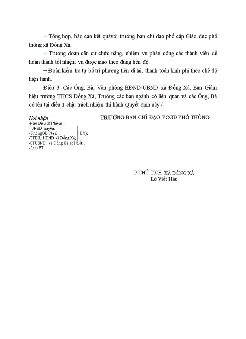 image for page Tờ trình thành lập đoàn kiểm tra phổ cập