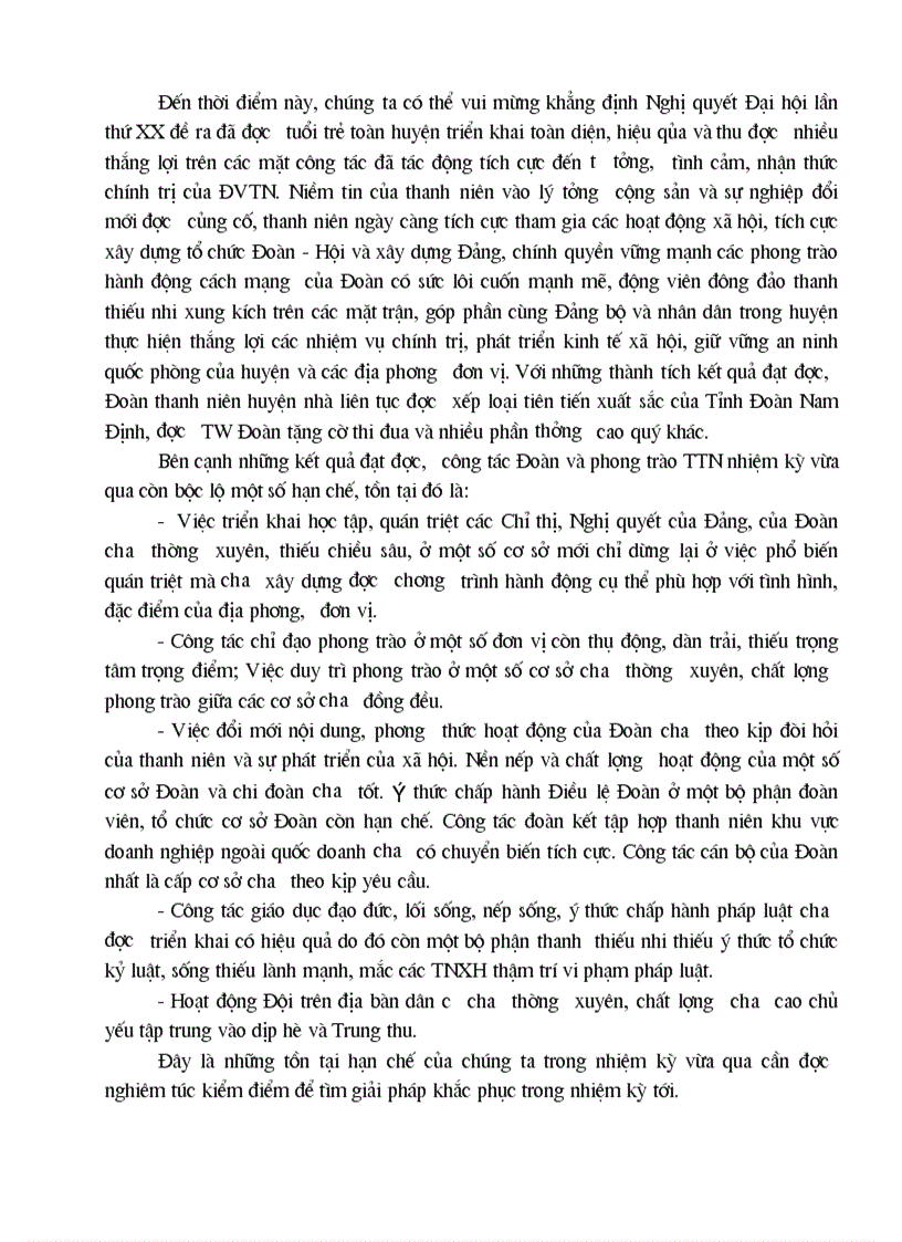 image for page Tốm tắt nhiệm kỳ