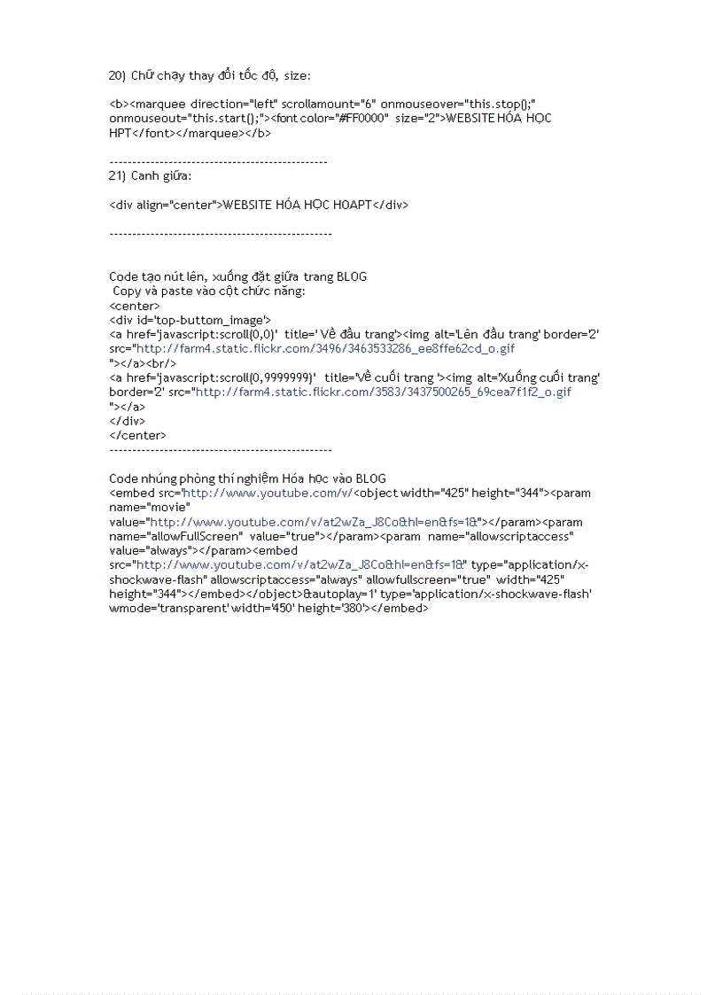 image for page Tổng hợp các loại Code trang trí cho website violet hay Blog