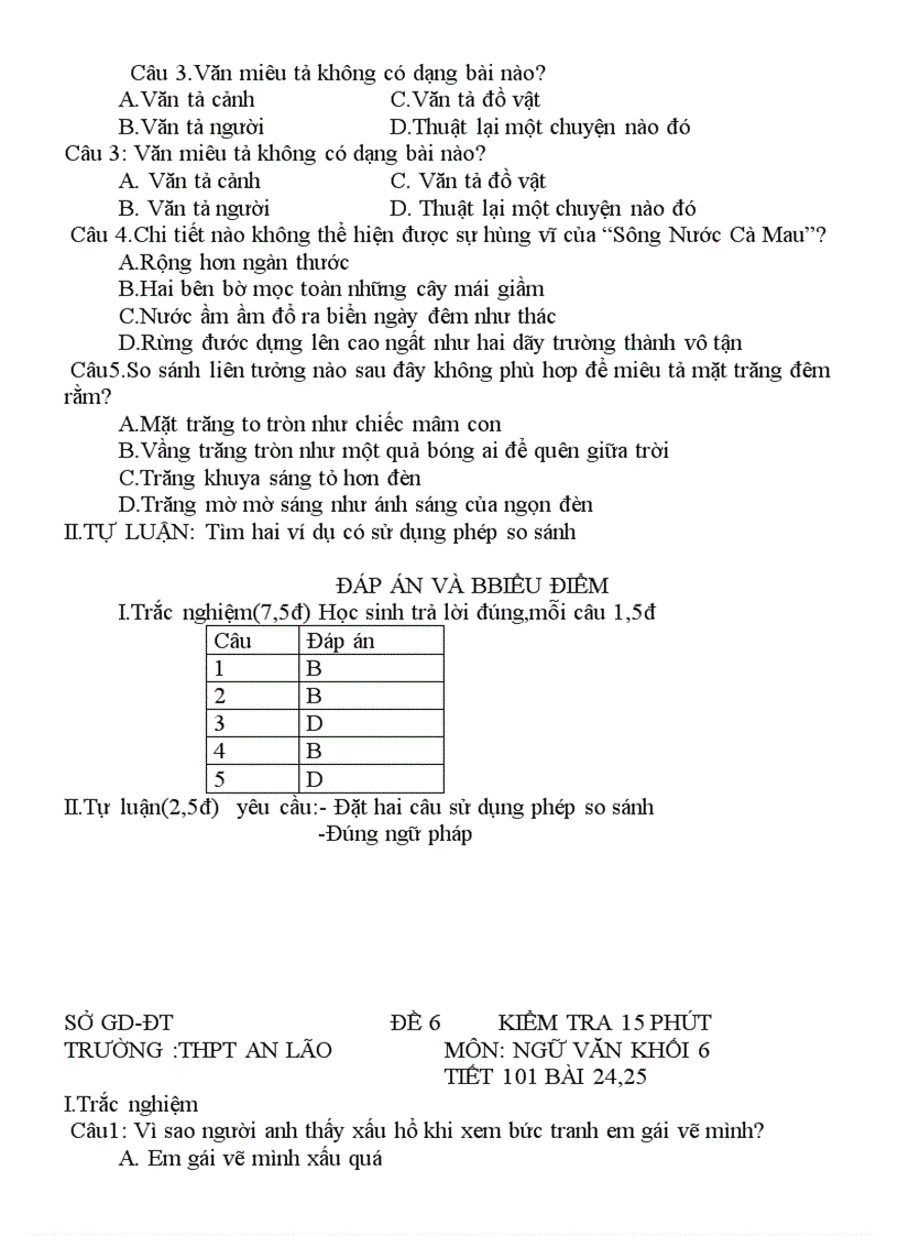 image for page Tổng hợp đề KT văn 6
