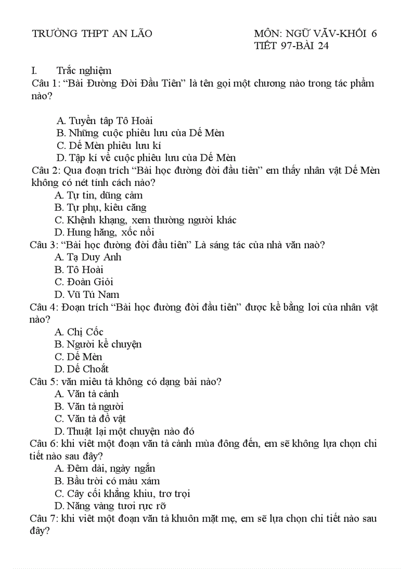 image for page Tổng hợp đề KT văn 6