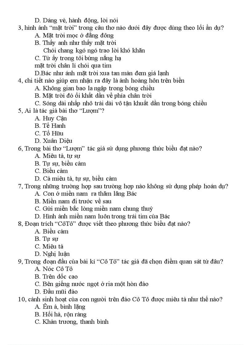 image for page Tổng hợp đề KT văn 6