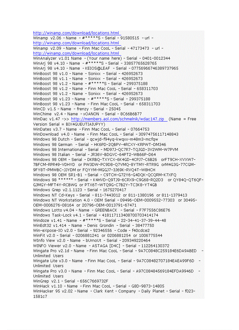 image for page Tổng hợp tất cả các CD key phần mềm hot