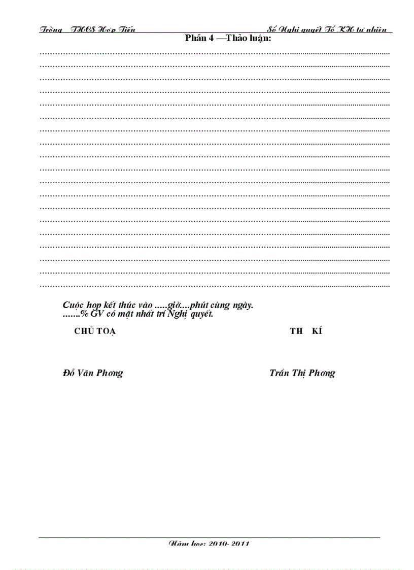 image for page Tổng kết tổ KHTN năm học 2010 2011