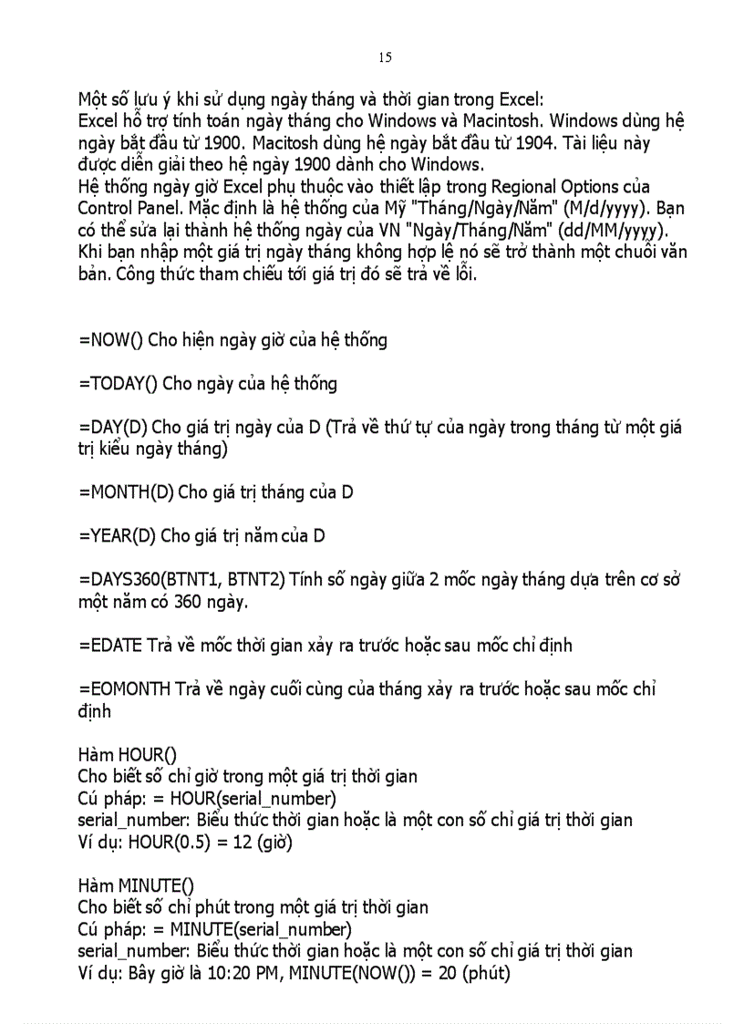 image for page Tổng quan các hàm Excel