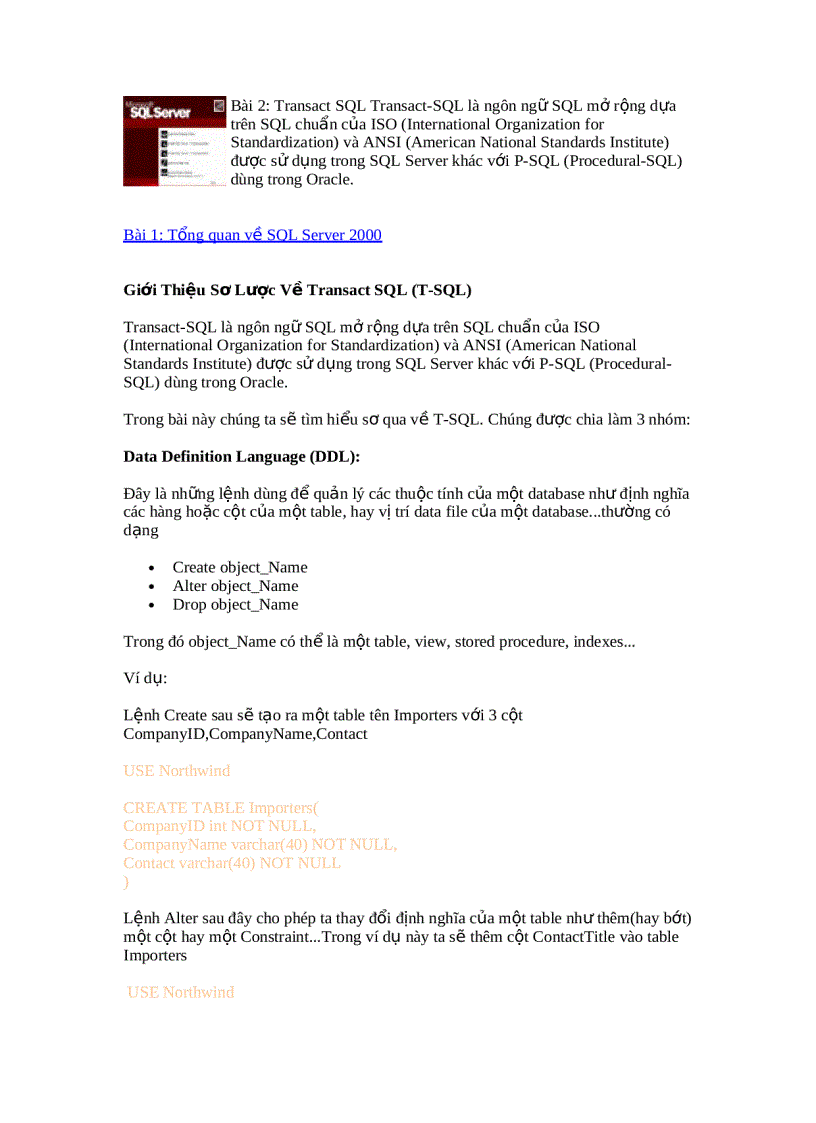 image for page Transact sql