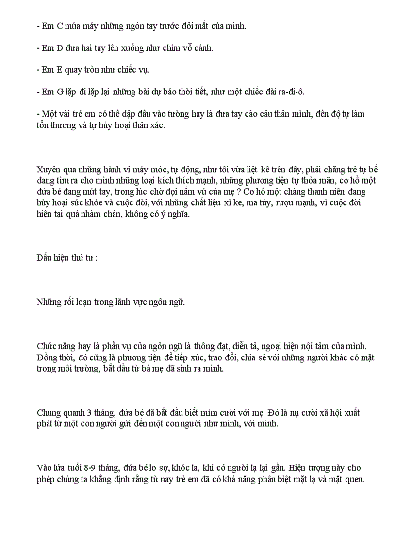 image for page Trẻ em tự kỷ