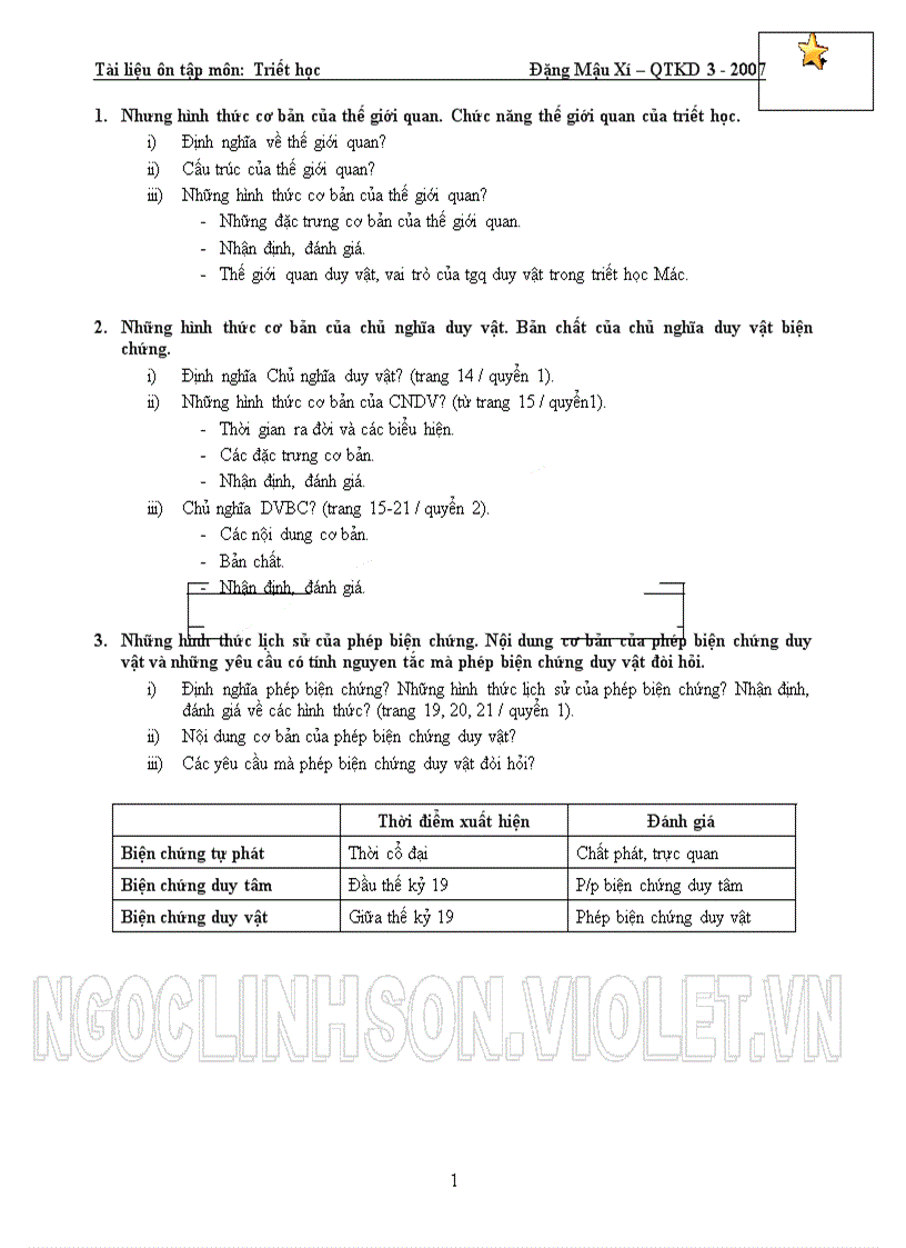 image for page Triết học Tài liệu ôn tập Đề cương