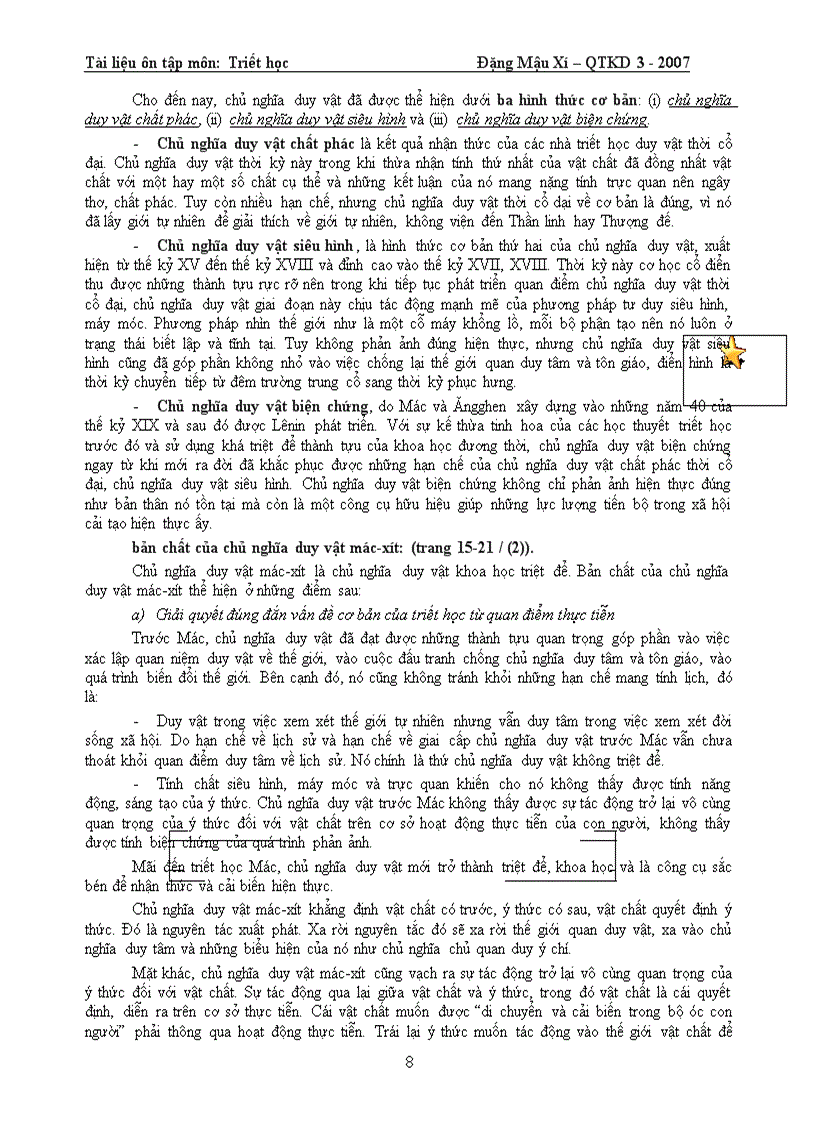 image for page Triết học Tài liệu ôn tập Đề cương