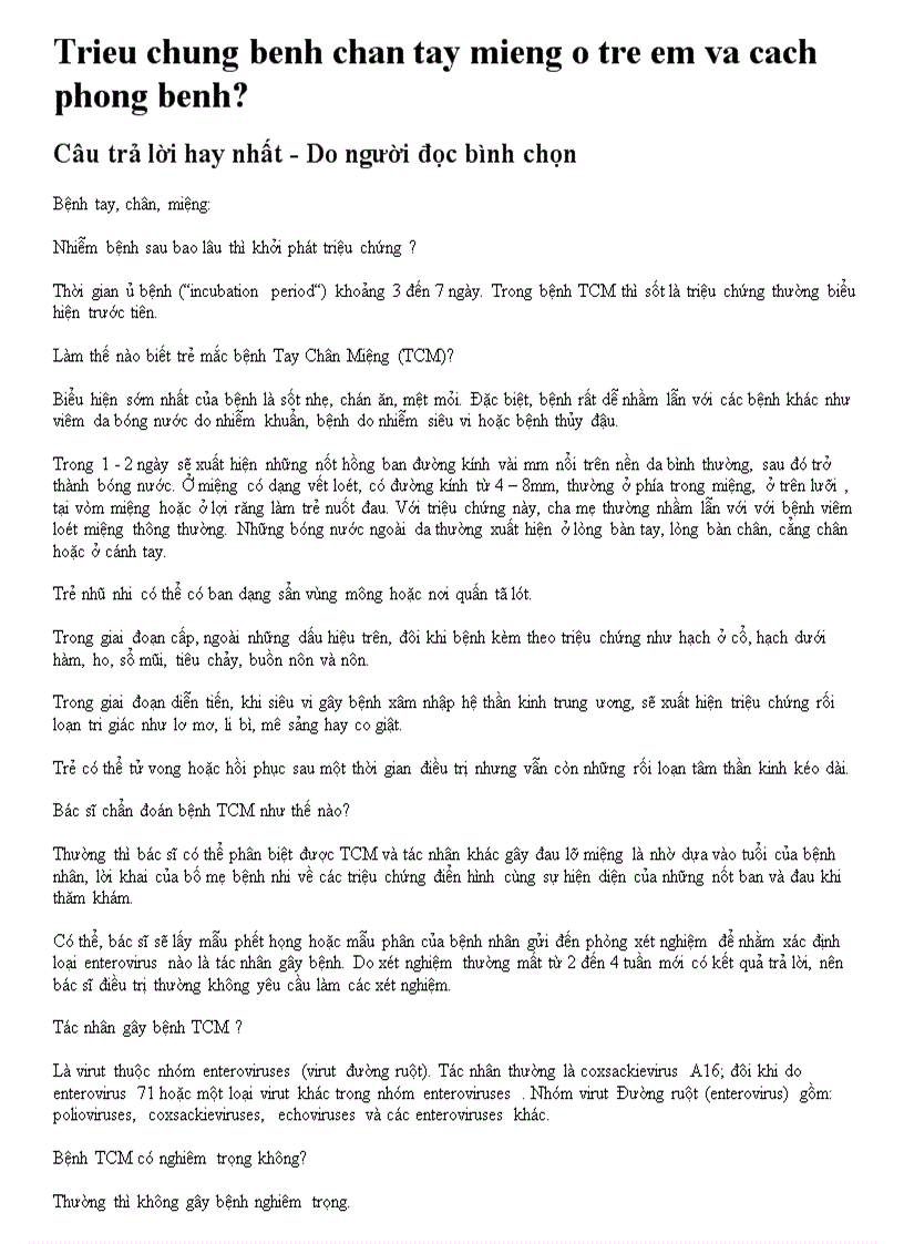 image for page Triệu chứng bệnh tay chân miệng ở trẻ
