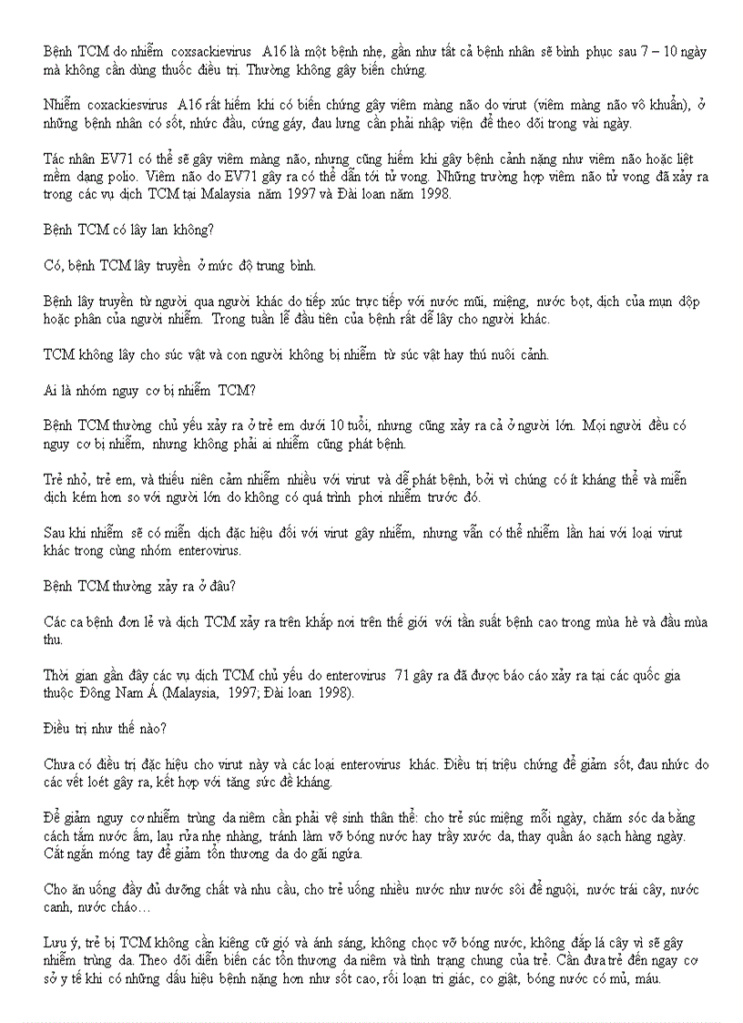 image for page Triệu chứng bệnh tay chân miệng ở trẻ