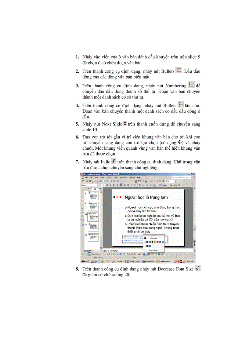 image for page Trình bày với Power point 2