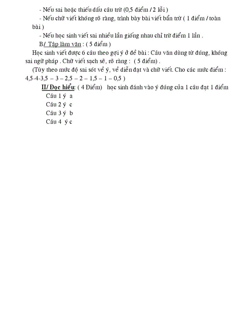 image for page Trọn bộ đề thi đáp an HKII lớp tiểu học