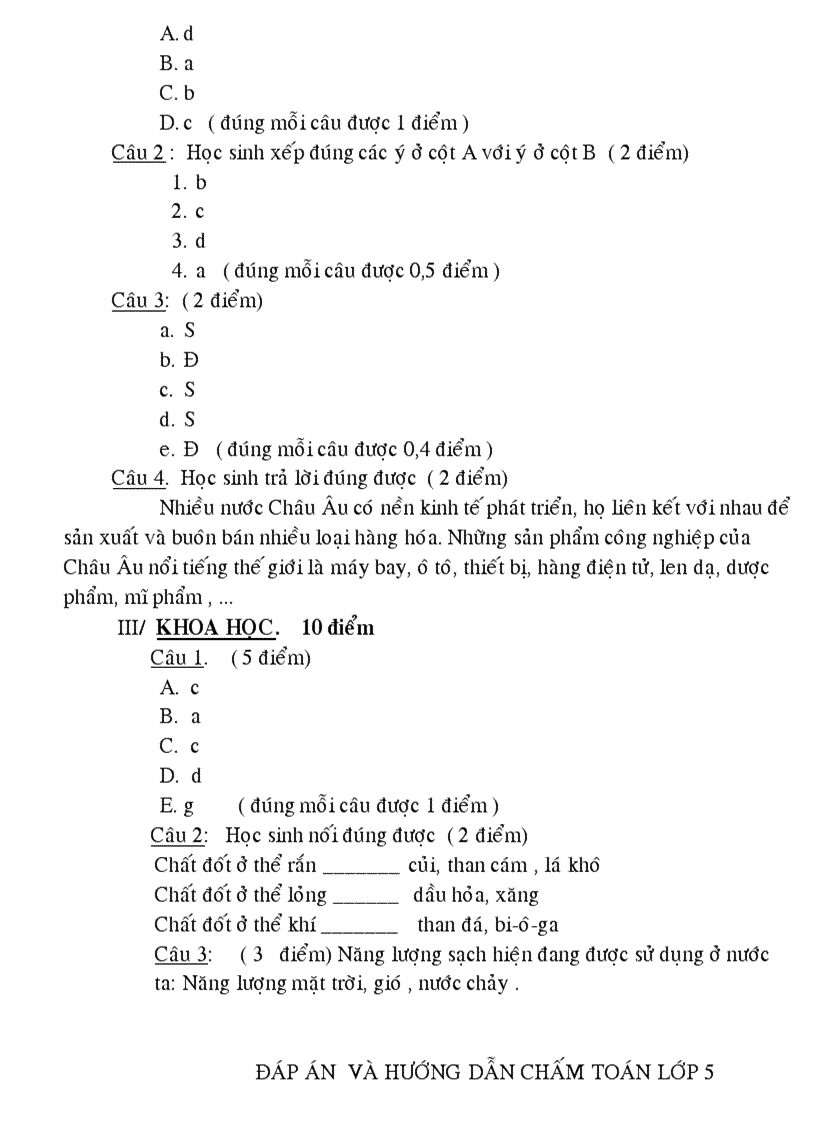 image for page Trọn bộ đề thi đáp an HKII lớp tiểu học
