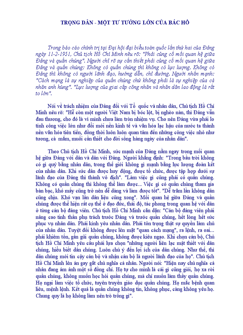 image for page Trọng dân Tư tưởng HCM