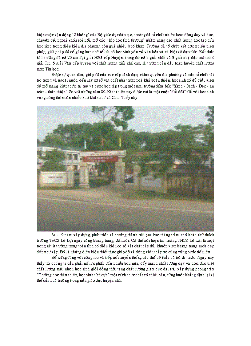 image for page Trường thcs lê lợi quá trình xây dựng phát triển và trưởng thành