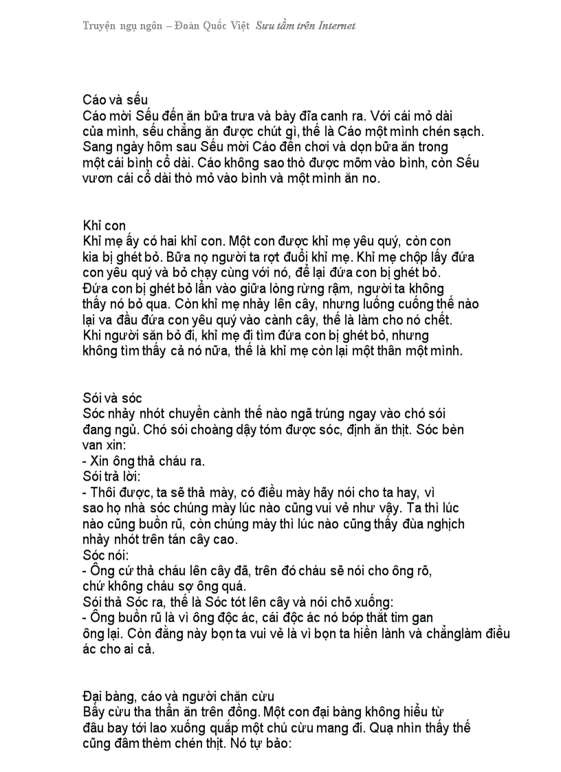 image for page Truyện ngụ ngôn Sưu tầm internet