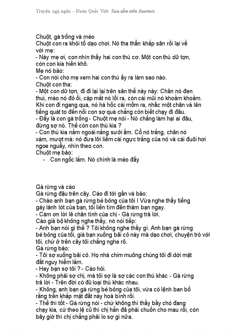 image for page Truyện ngụ ngôn Sưu tầm internet