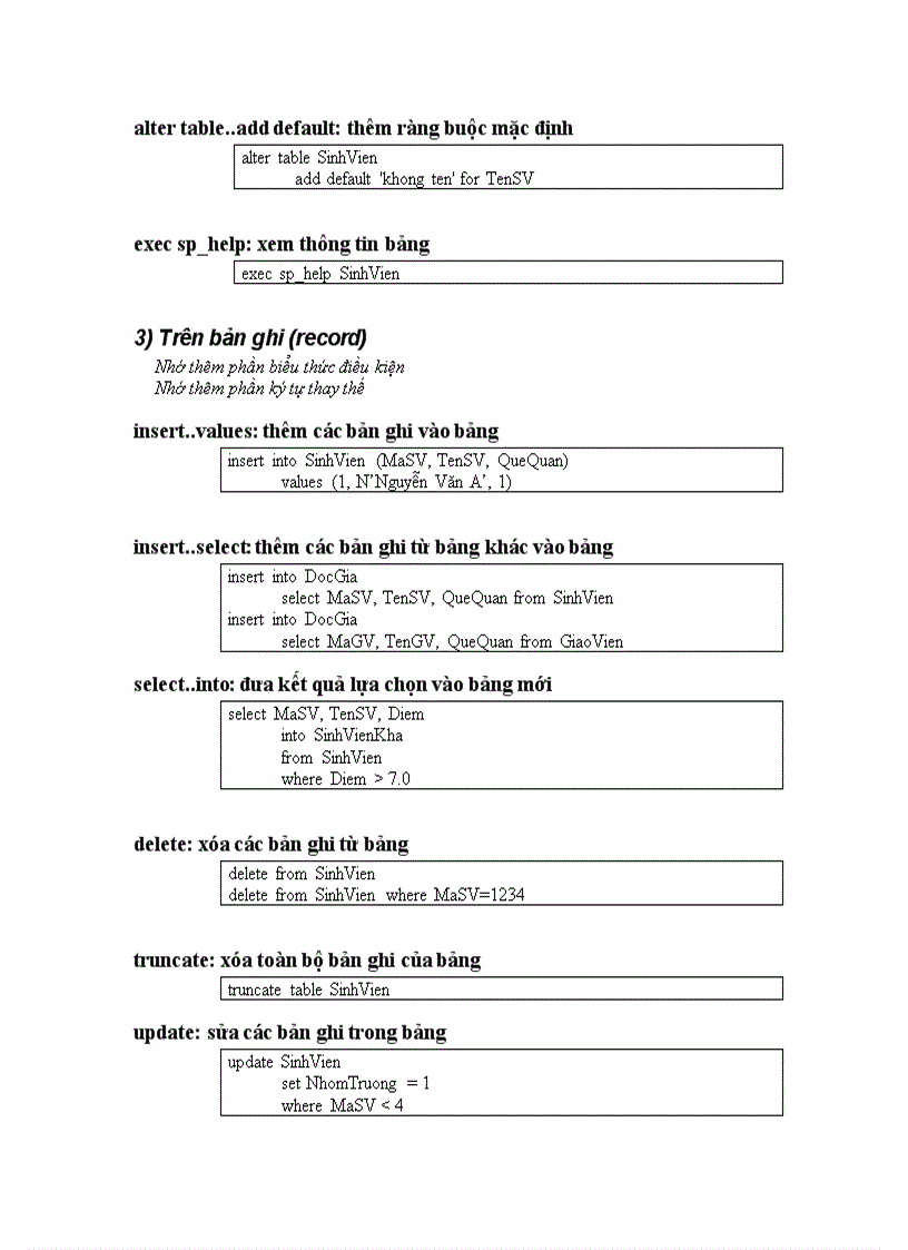 T Sql