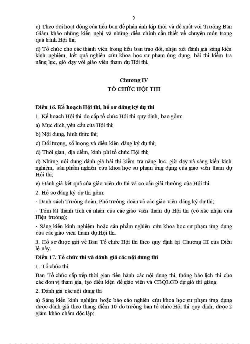 image for page TT 21 Điều lệ Hội thi GV dạy giỏi các cấp