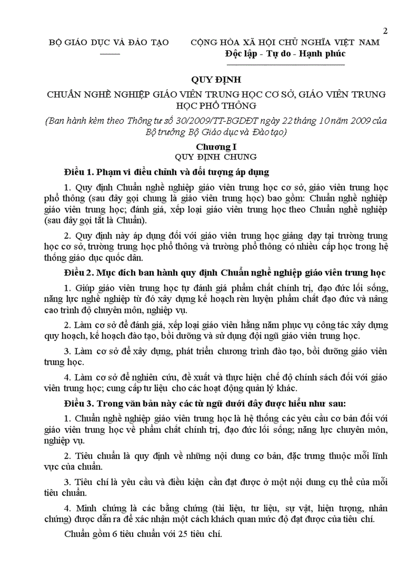 image for page TT 30 Đánh giá chuẩn nghề nghiệp Giáo viên