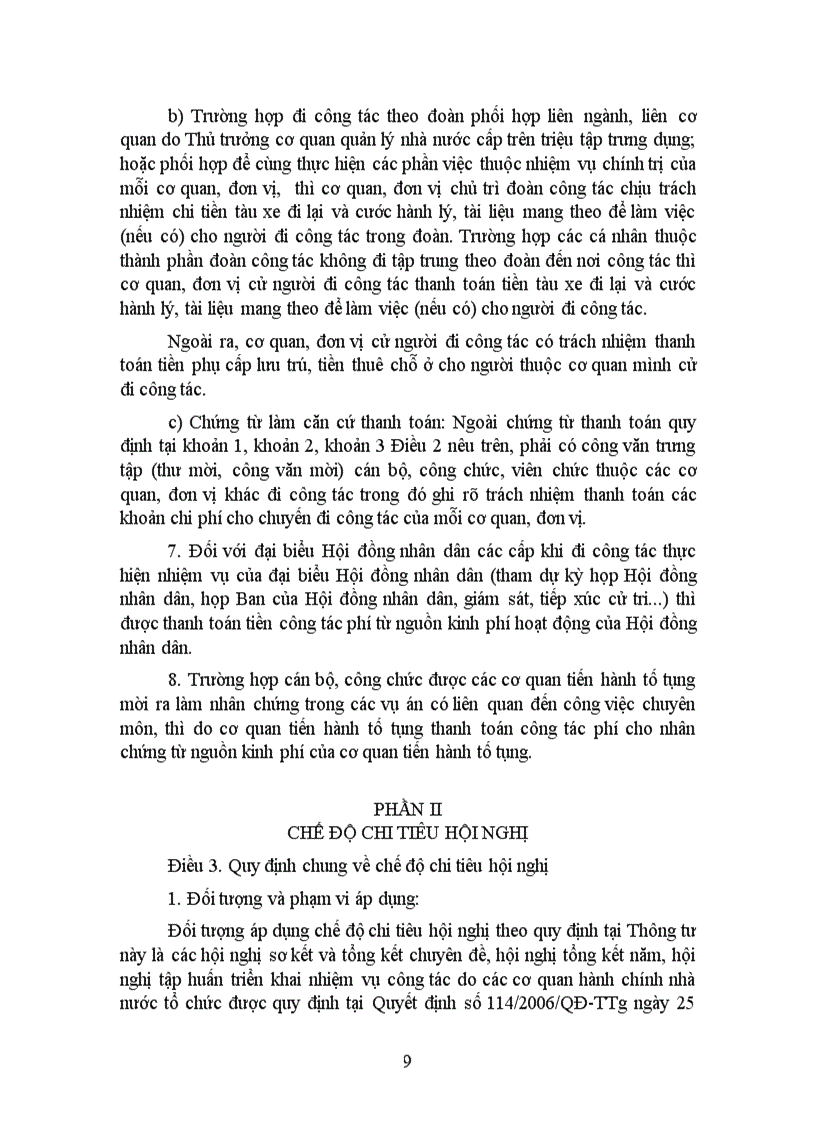 image for page TT 97 2010 TT BTC Quy dinh che do cong tac phi