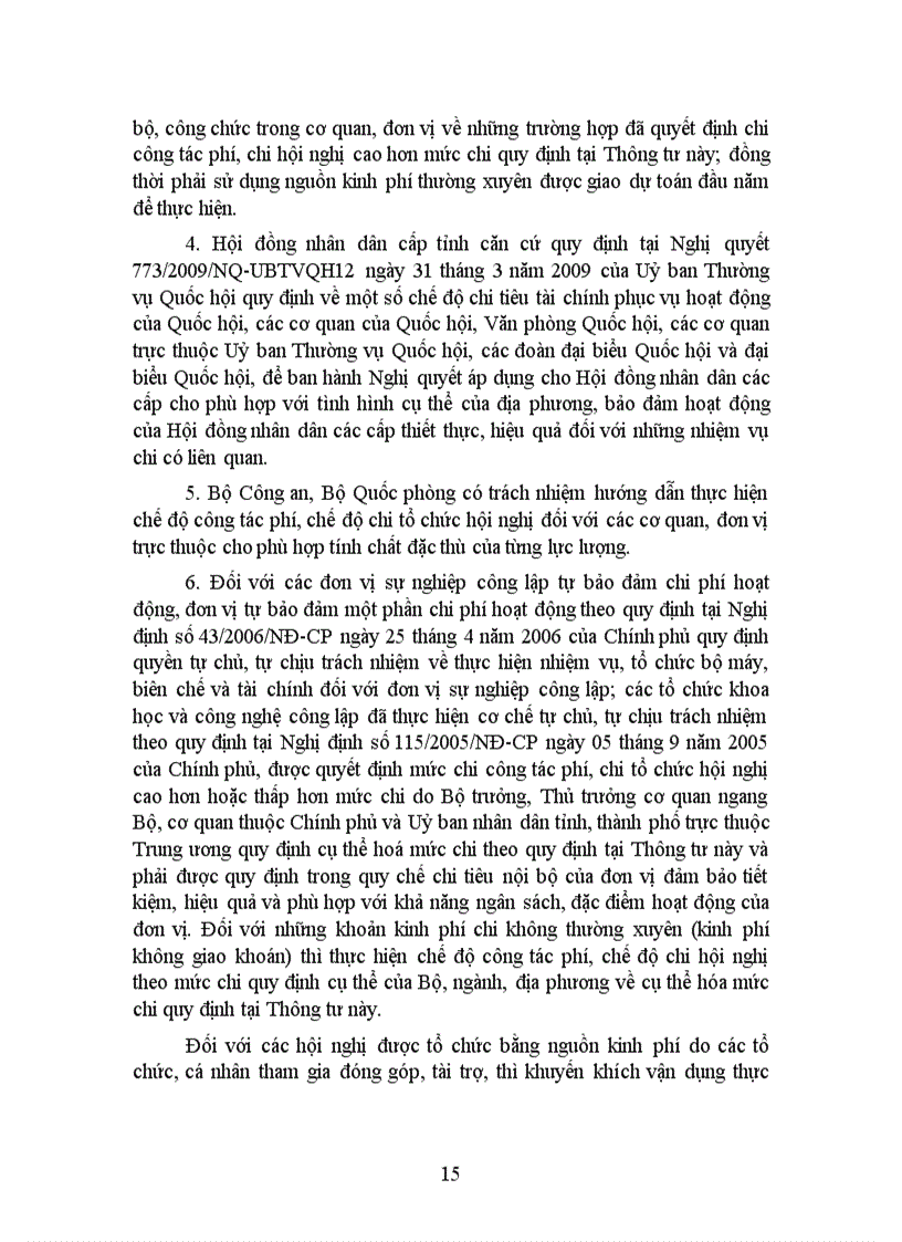 image for page TT 97 2010 TT BTC Quy dinh che do cong tac phi