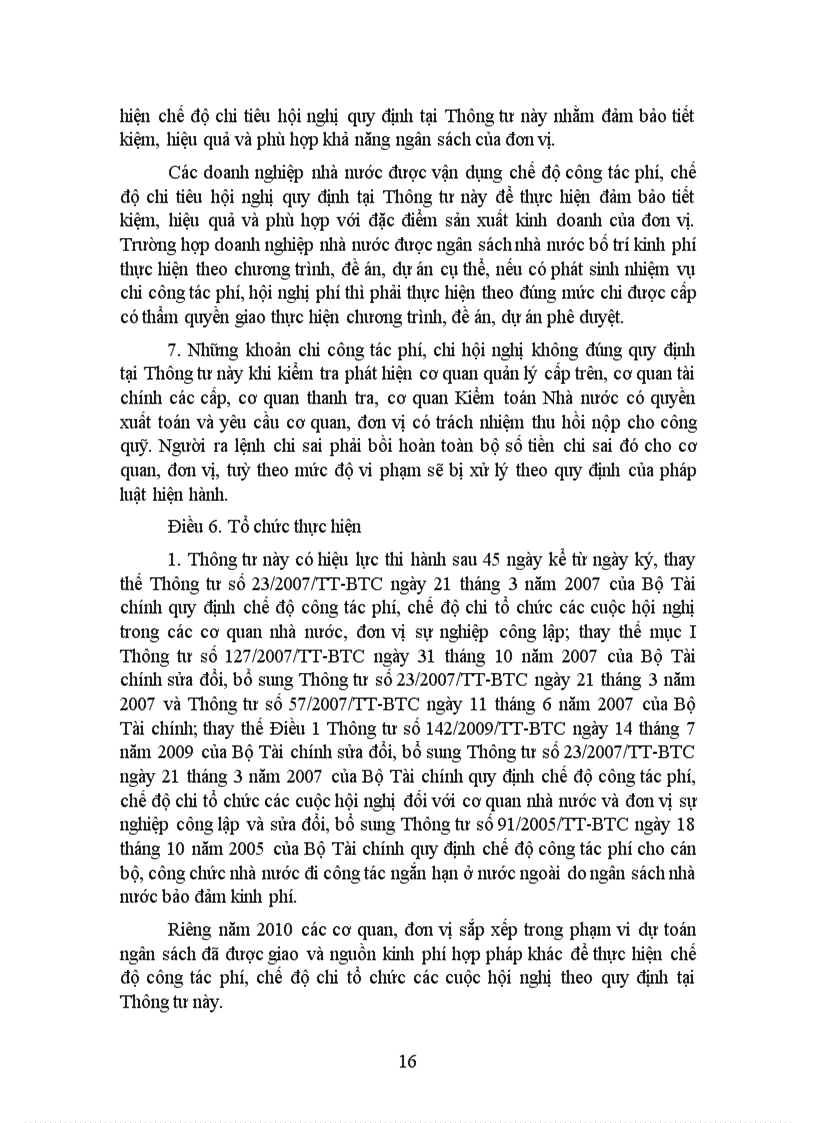 image for page TT 97 2010 TT BTC Quy dinh che do cong tac phi