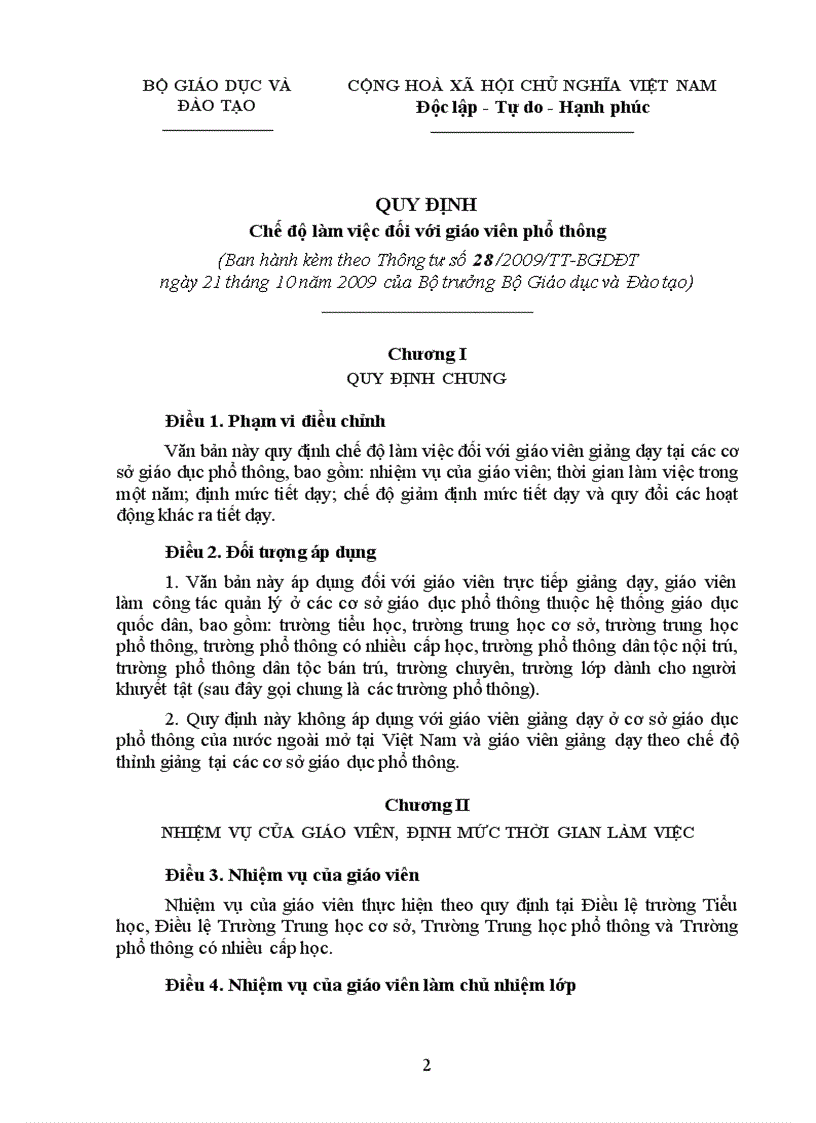 image for page Tt28 về chế độ làm việc của gv