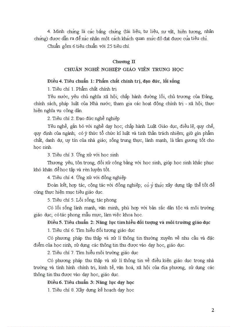 image for page TTsố 30 2009 Chuẩn nghề nghiệp GV THCS