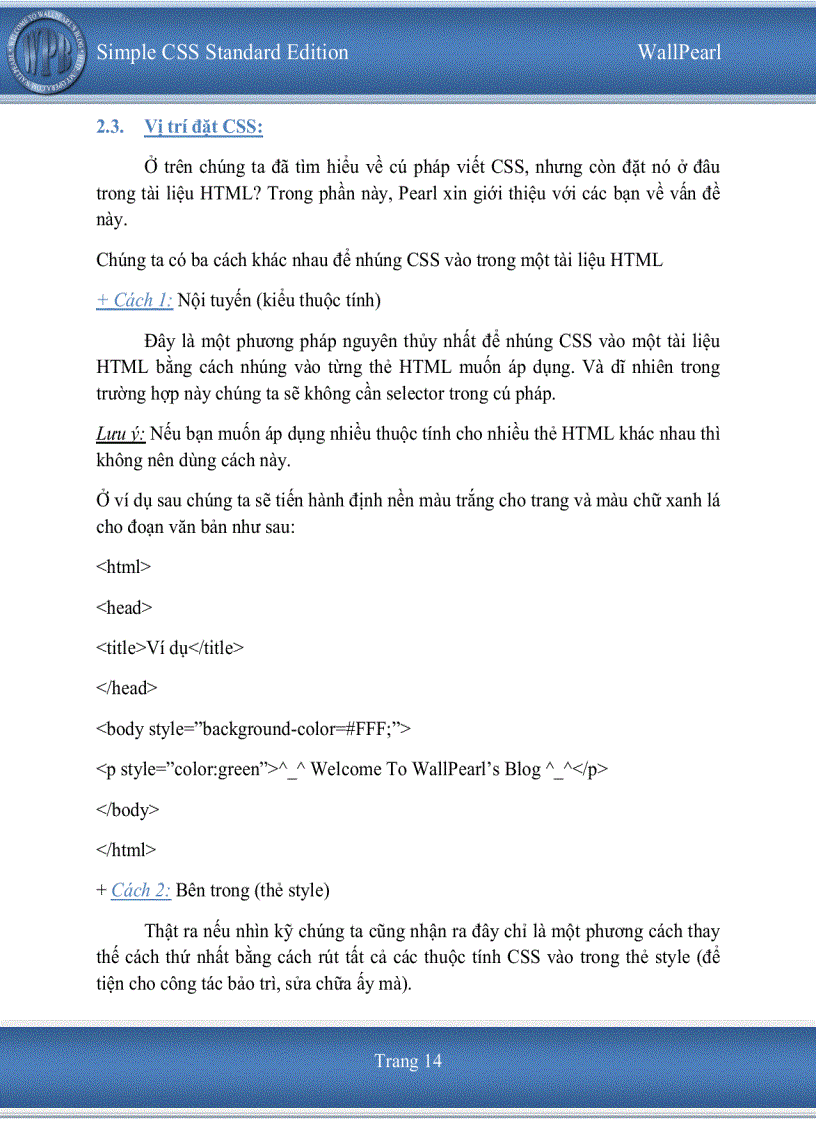 image for page Tự học css