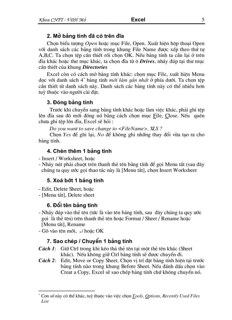 image for page Tự học excel