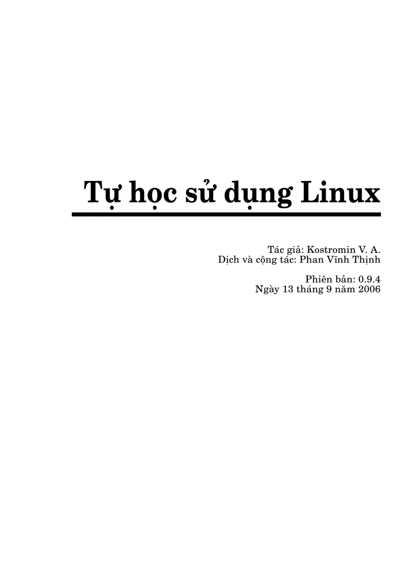 Tự học sử dụng linux