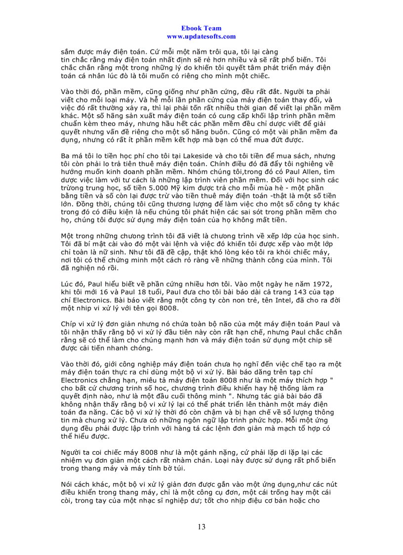 image for page Tự truyện Bill Gates Con đường phía trước