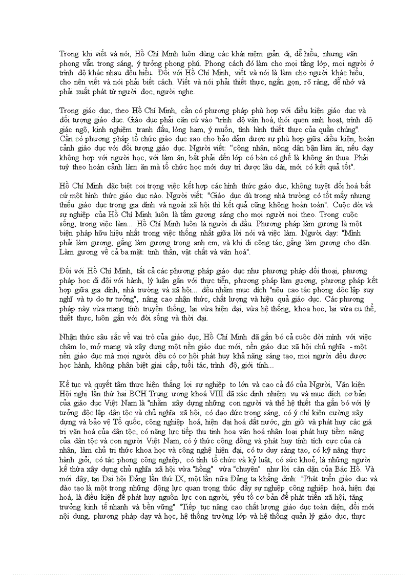 image for page Tư tưởng Hồ Chí Minh về Giáo dục