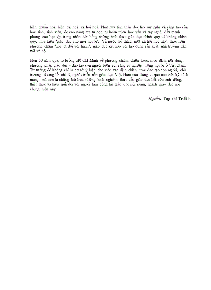 image for page Tư tưởng Hồ Chí Minh về Giáo dục